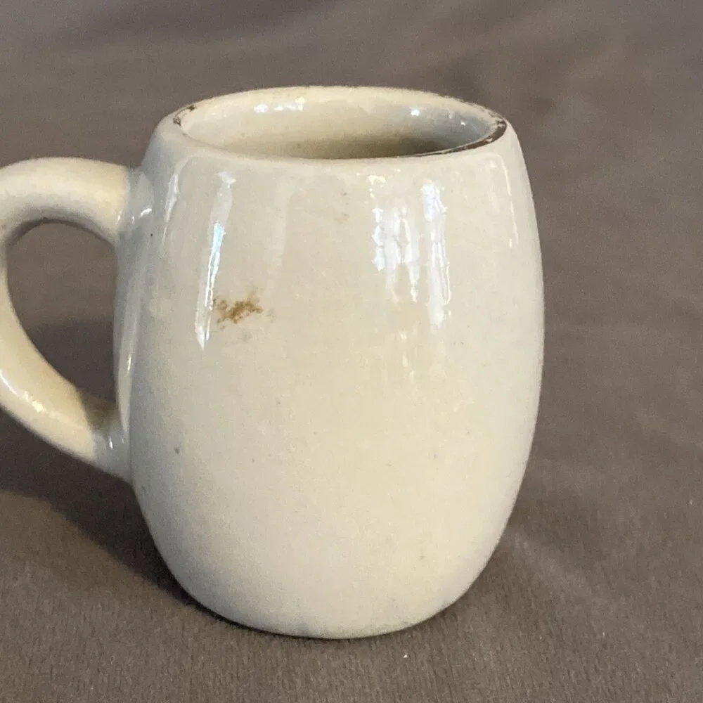 West Germany Stoneware Shot Glass Stein Mug With Handle Miniature Vintage